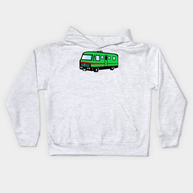 The green motorhome Kids Hoodie by Andyt